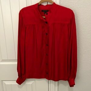 Banana Republic Bold Red Button-Down Shirt